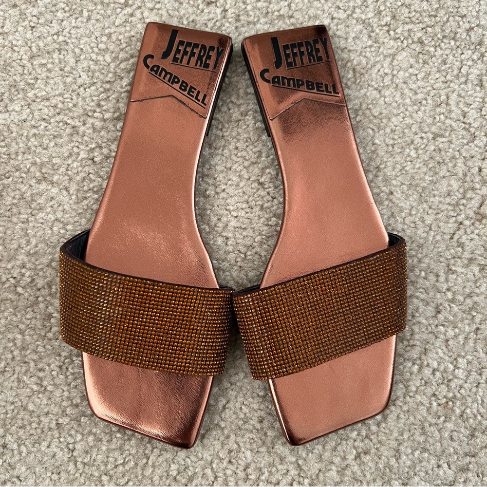 Jeffrey Campbell Sparkly Slide Sandals